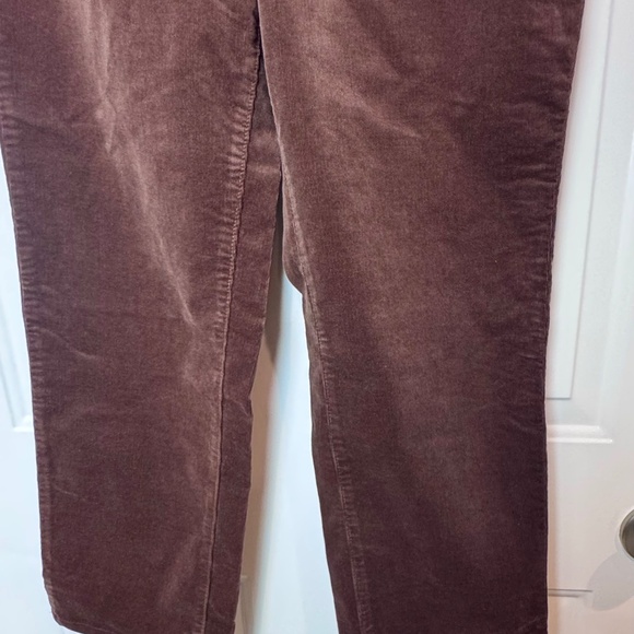NWT Talbots Chocolate Corduroy Straight Leg Pants, Size 6 Petite - Picture 6 of 7